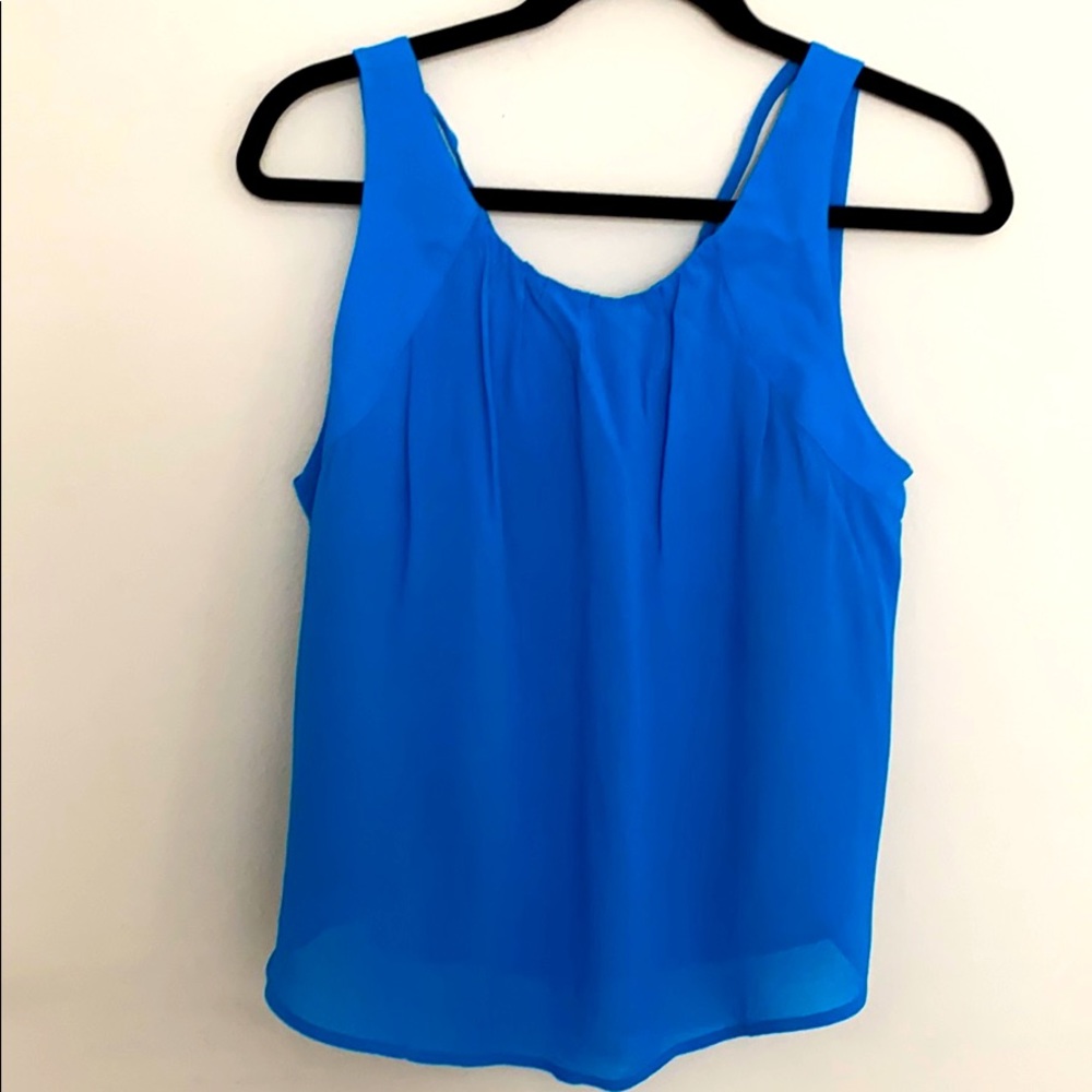 Turquoise woven tank